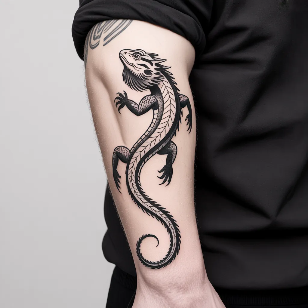 bearded dragon tattoo