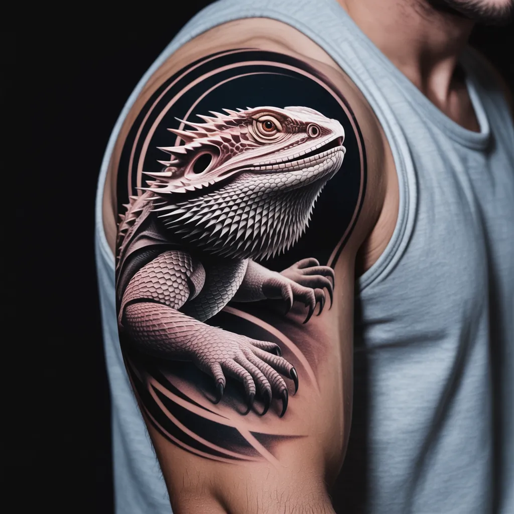 bearded dragon tattoo