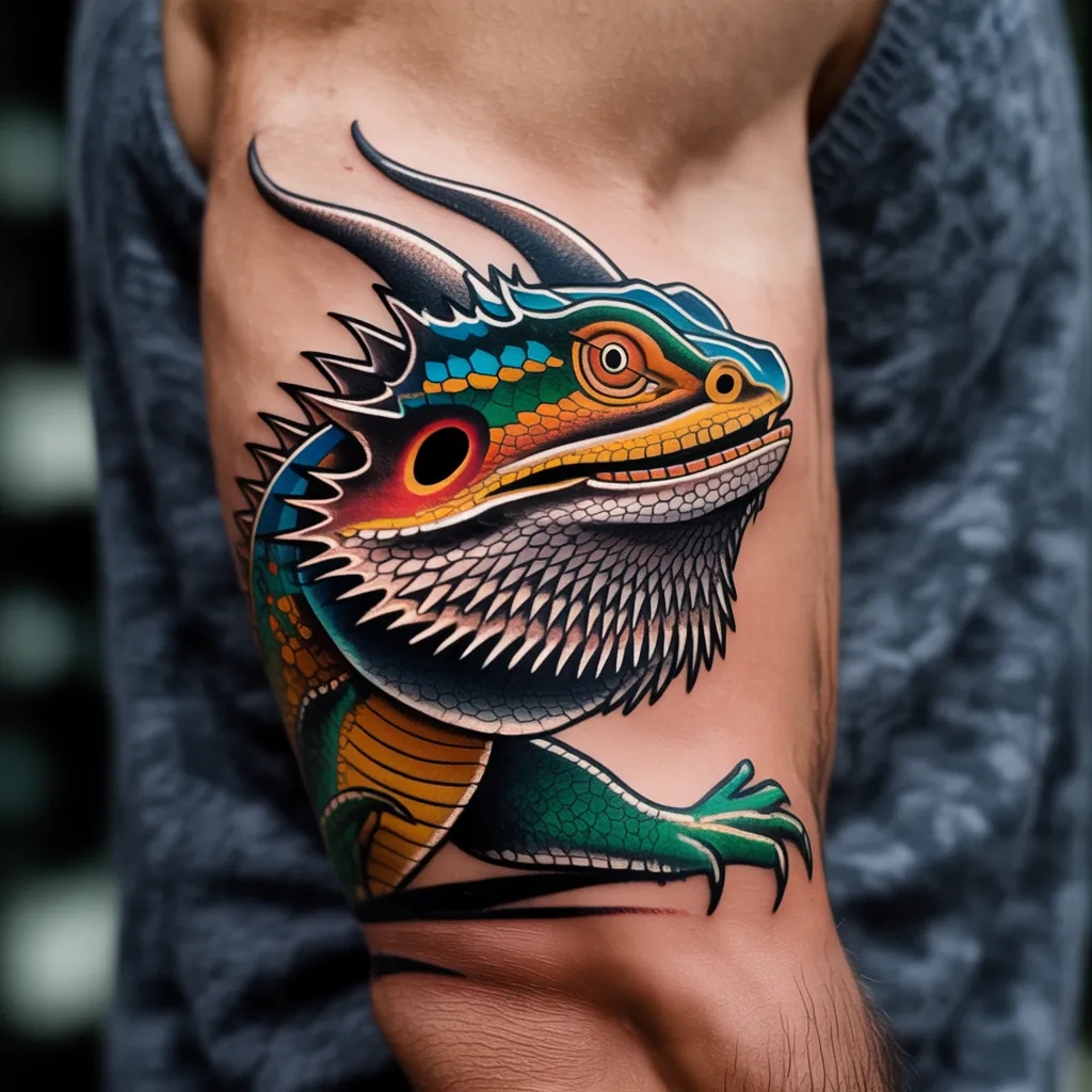 bearded dragon tattoo