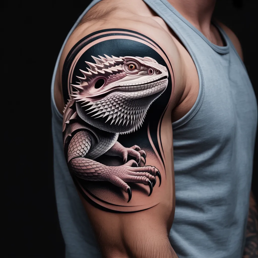 bearded dragon tattoo