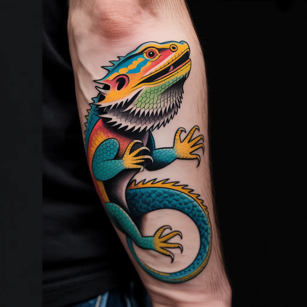 bearded dragon tattoo