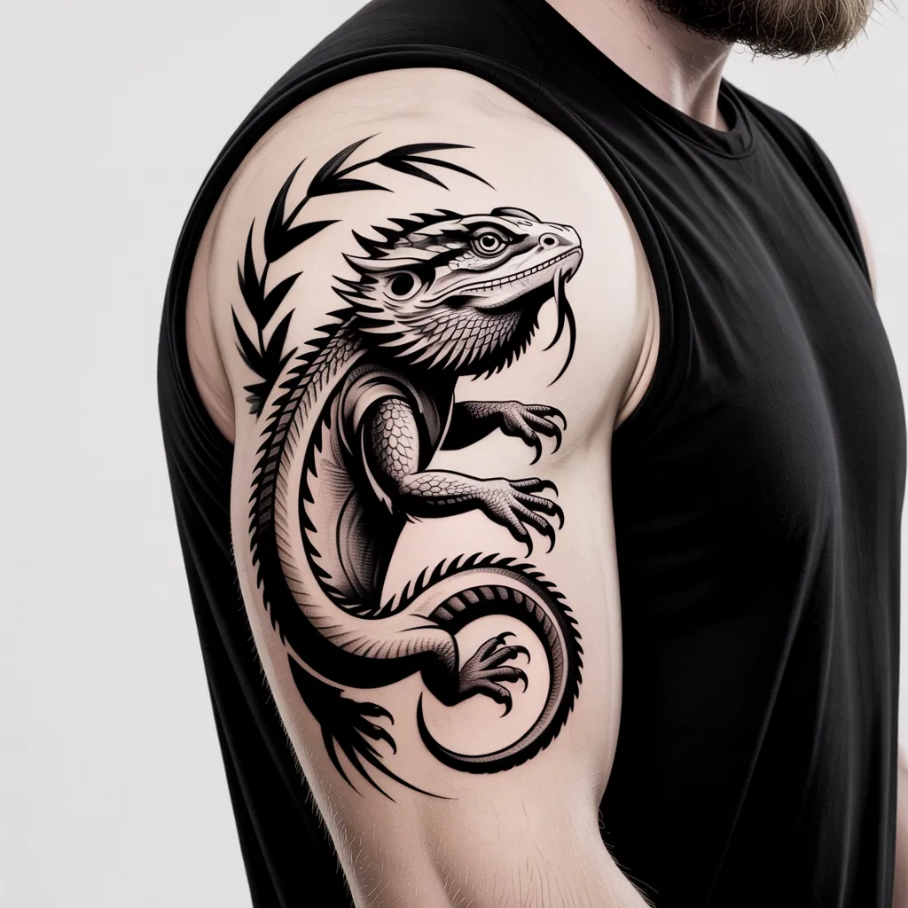 bearded dragon tattoo