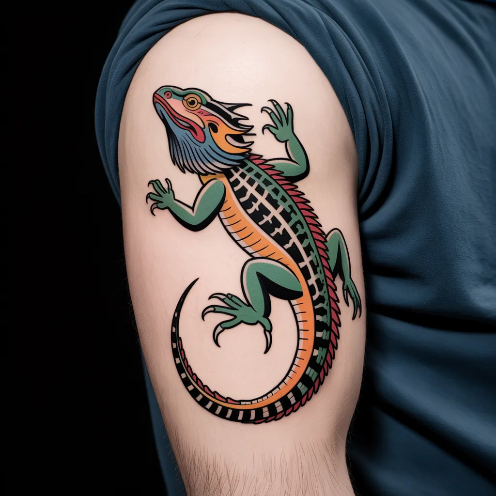 bearded dragon tattoo