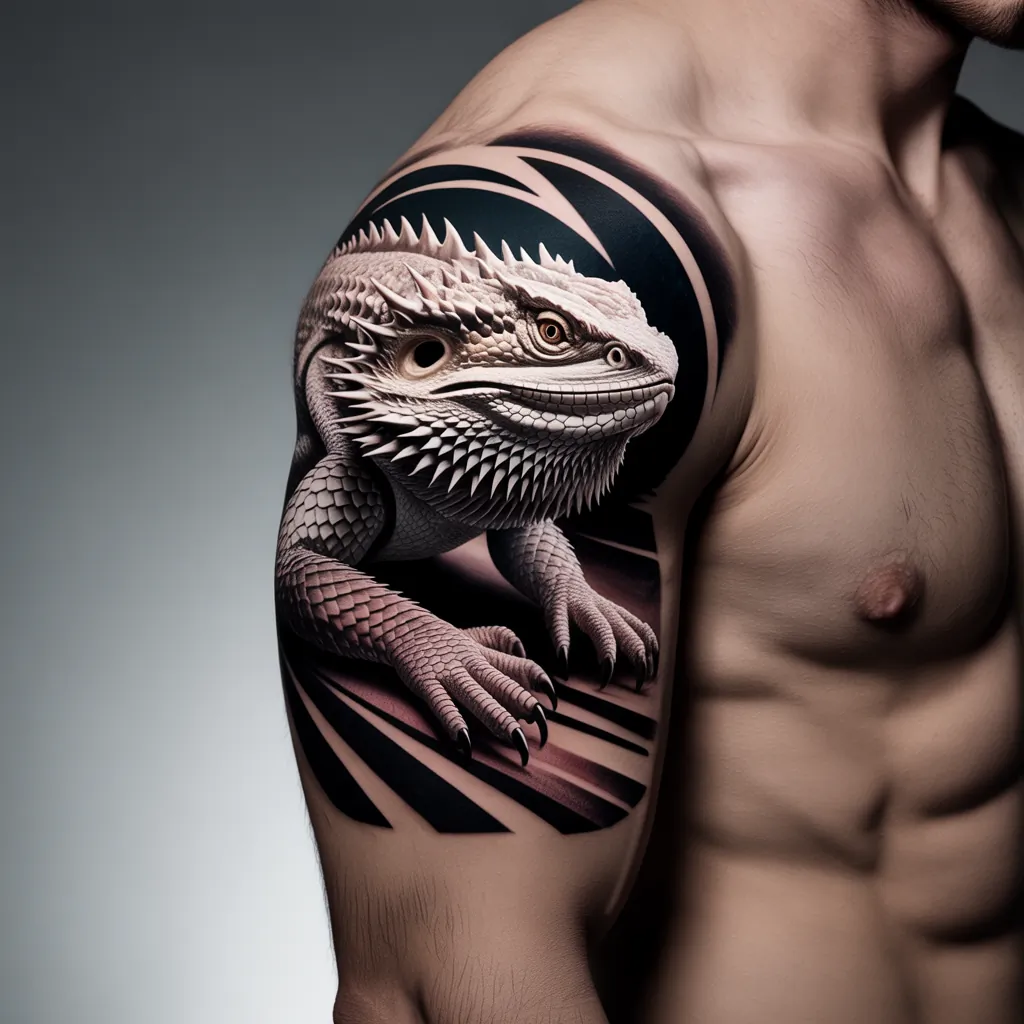 bearded dragon tattoo
