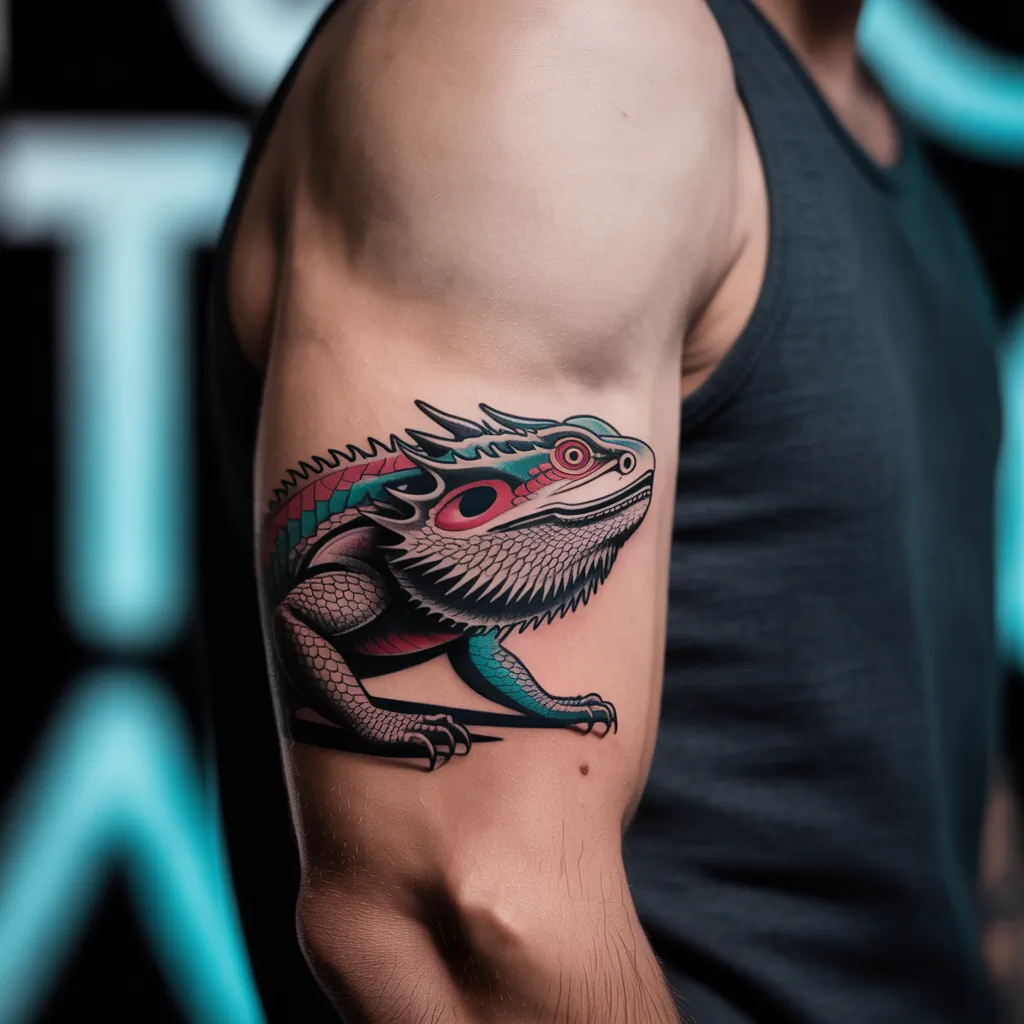 bearded dragon tattoo