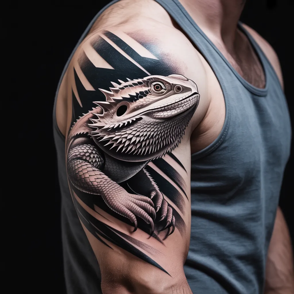 bearded dragon tattoo