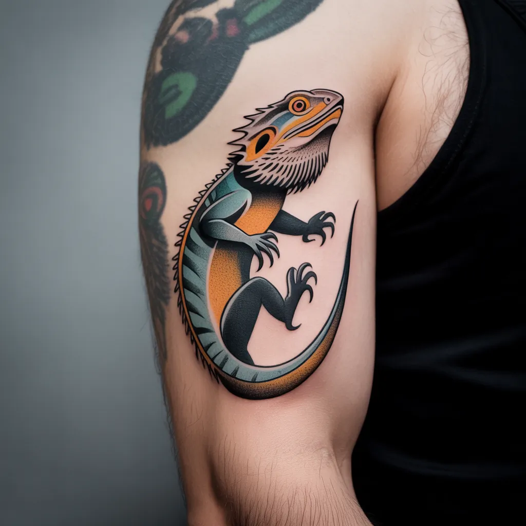 bearded dragon tattoo