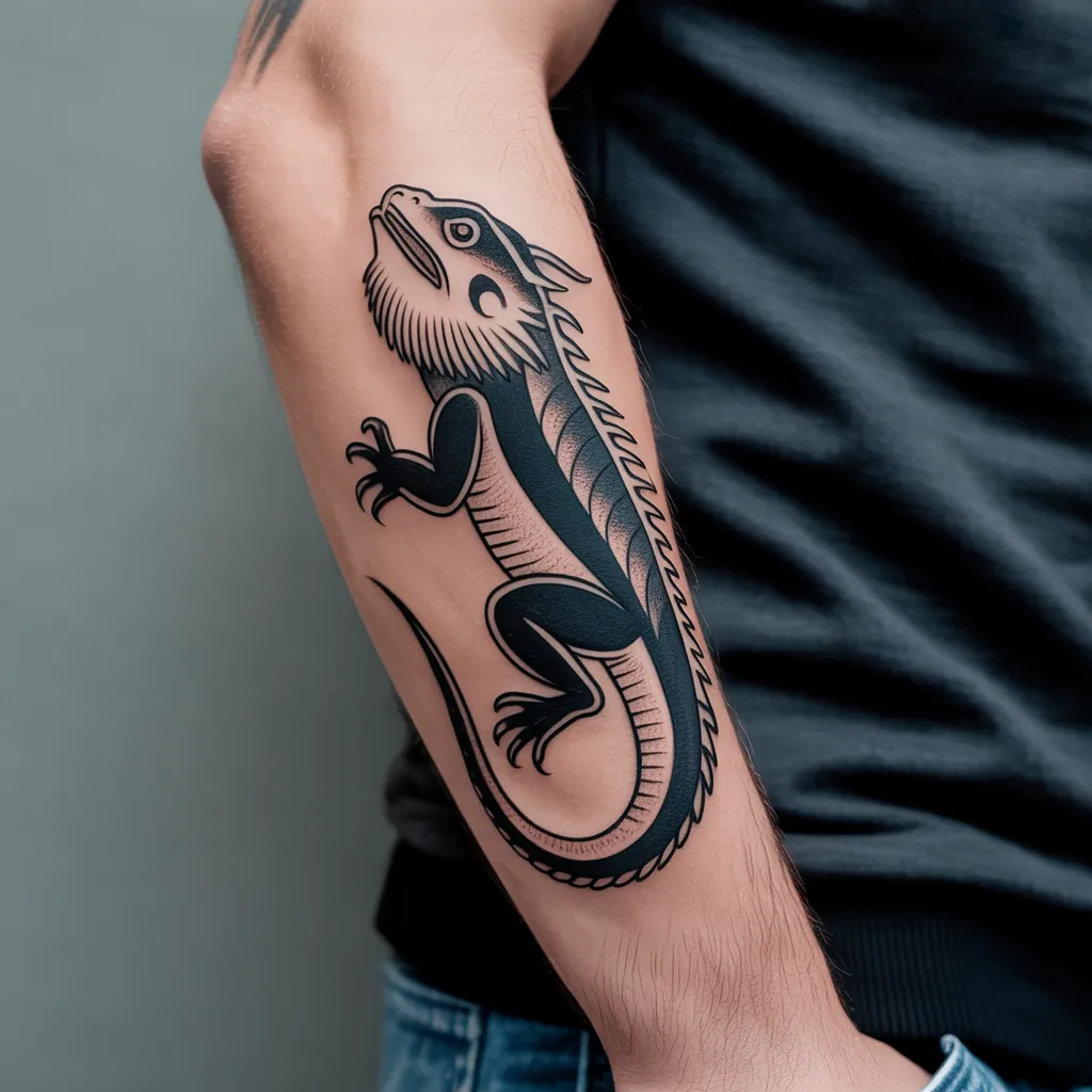 bearded dragon tattoo