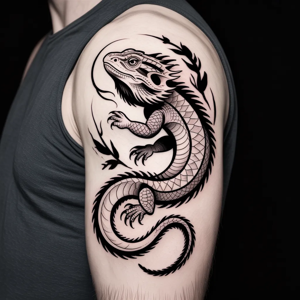 bearded dragon tattoo