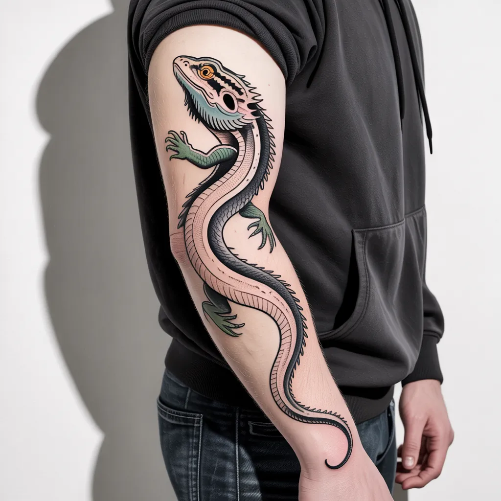bearded dragon tattoo