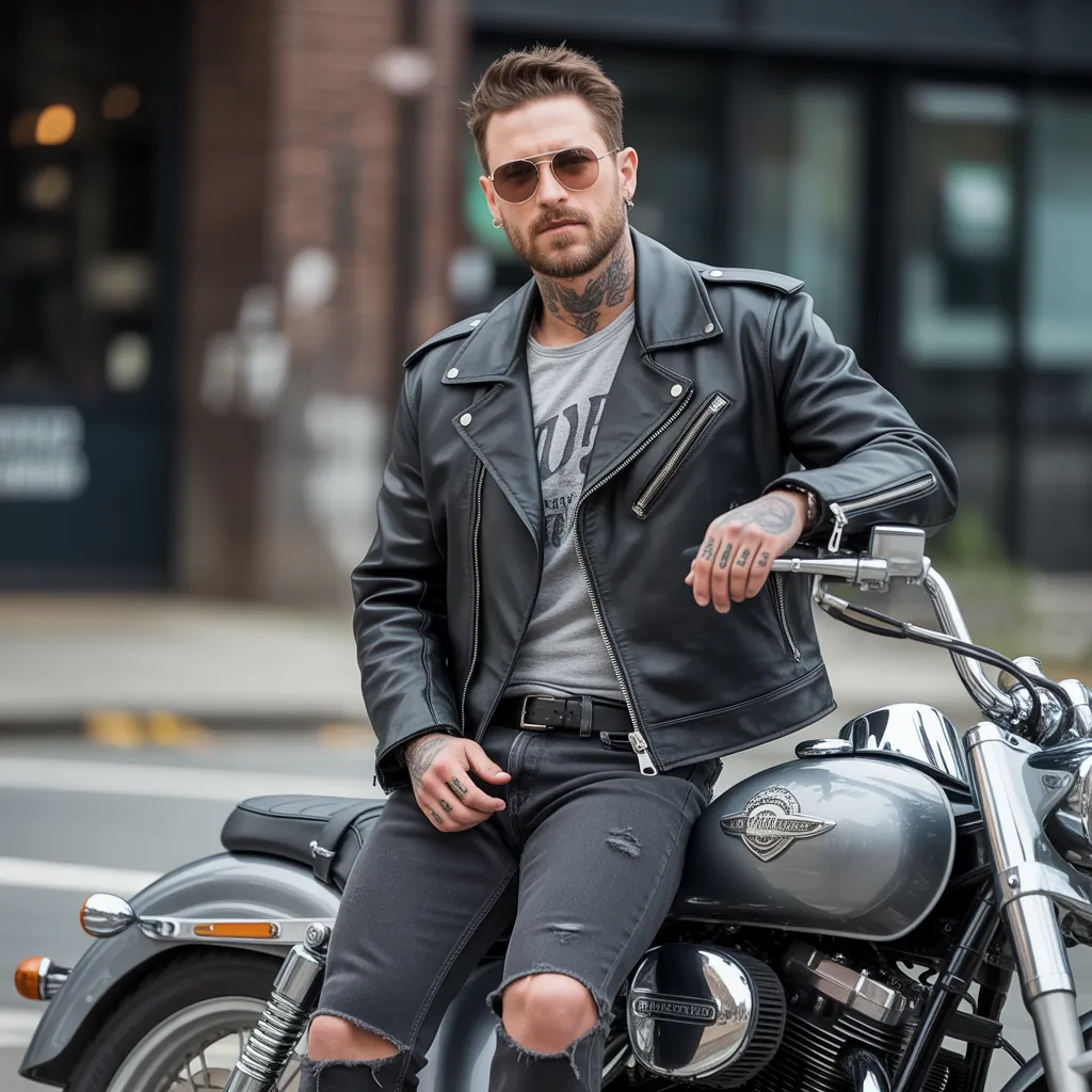 biker aesthetic for men