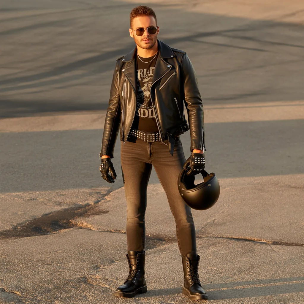 biker aesthetic for men