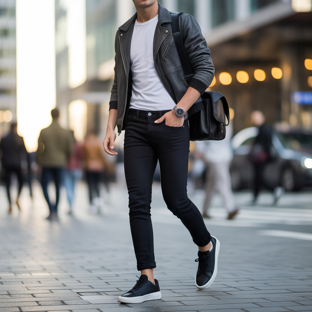 black jeans outfit ideas for men