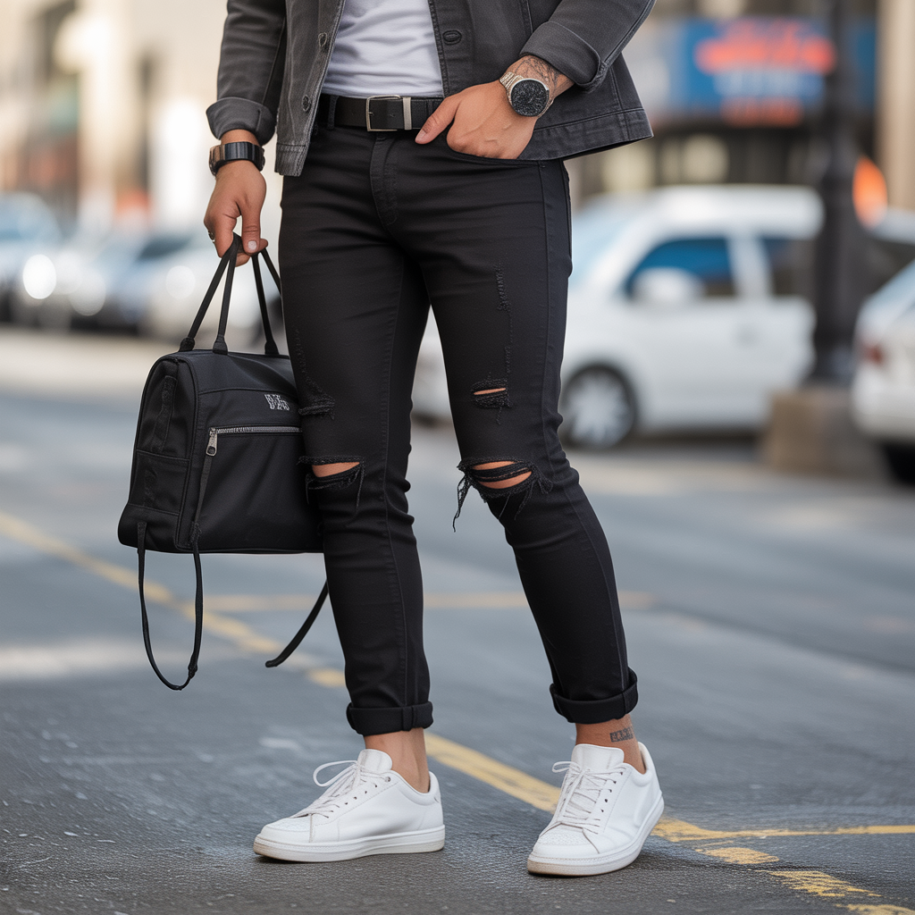 black jeans outfit ideas for men