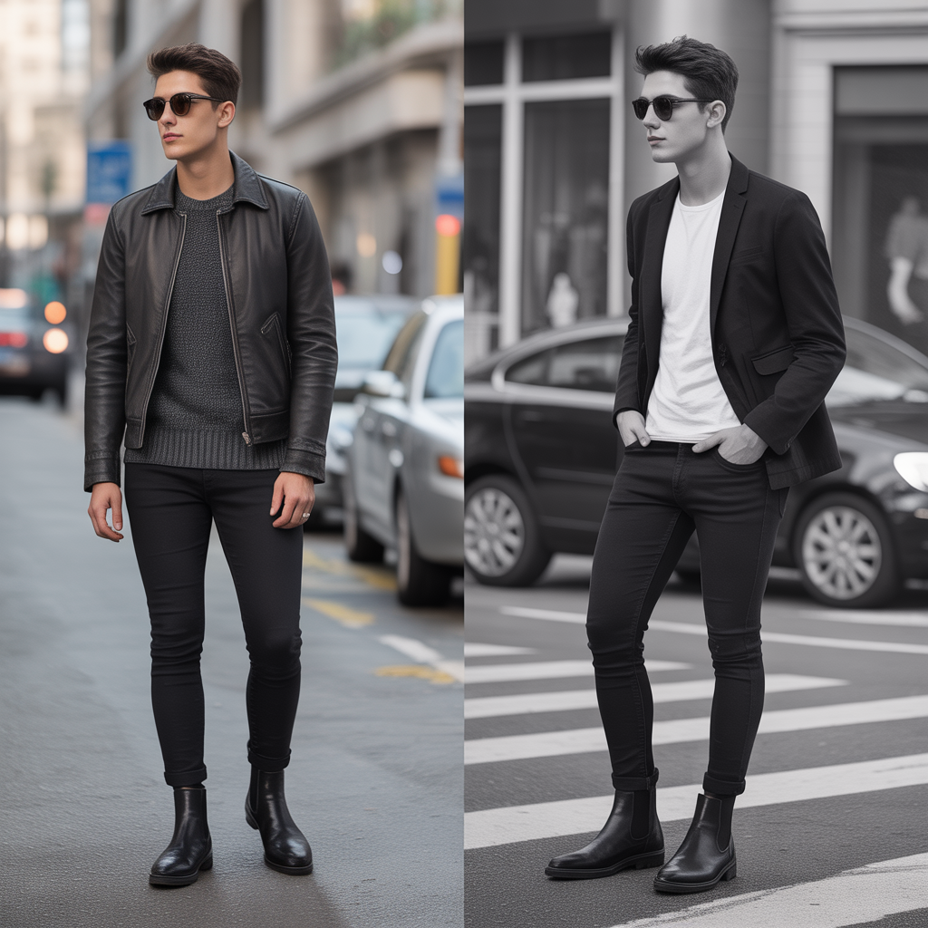 black jeans outfit ideas for men