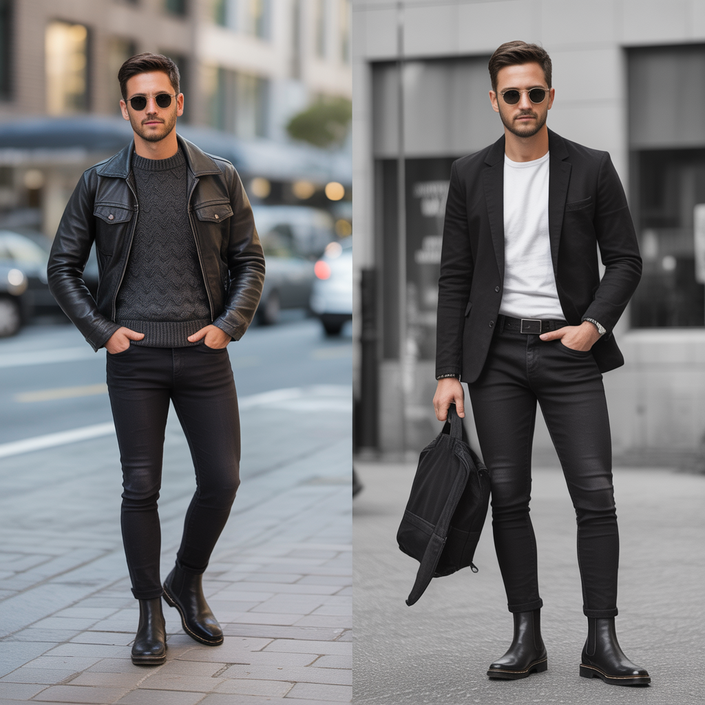 black jeans outfit ideas for men