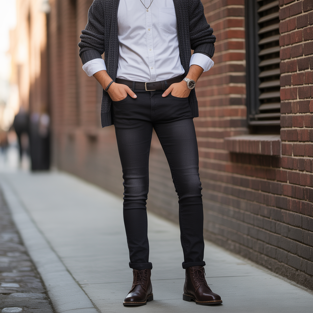 black jeans outfit ideas for men