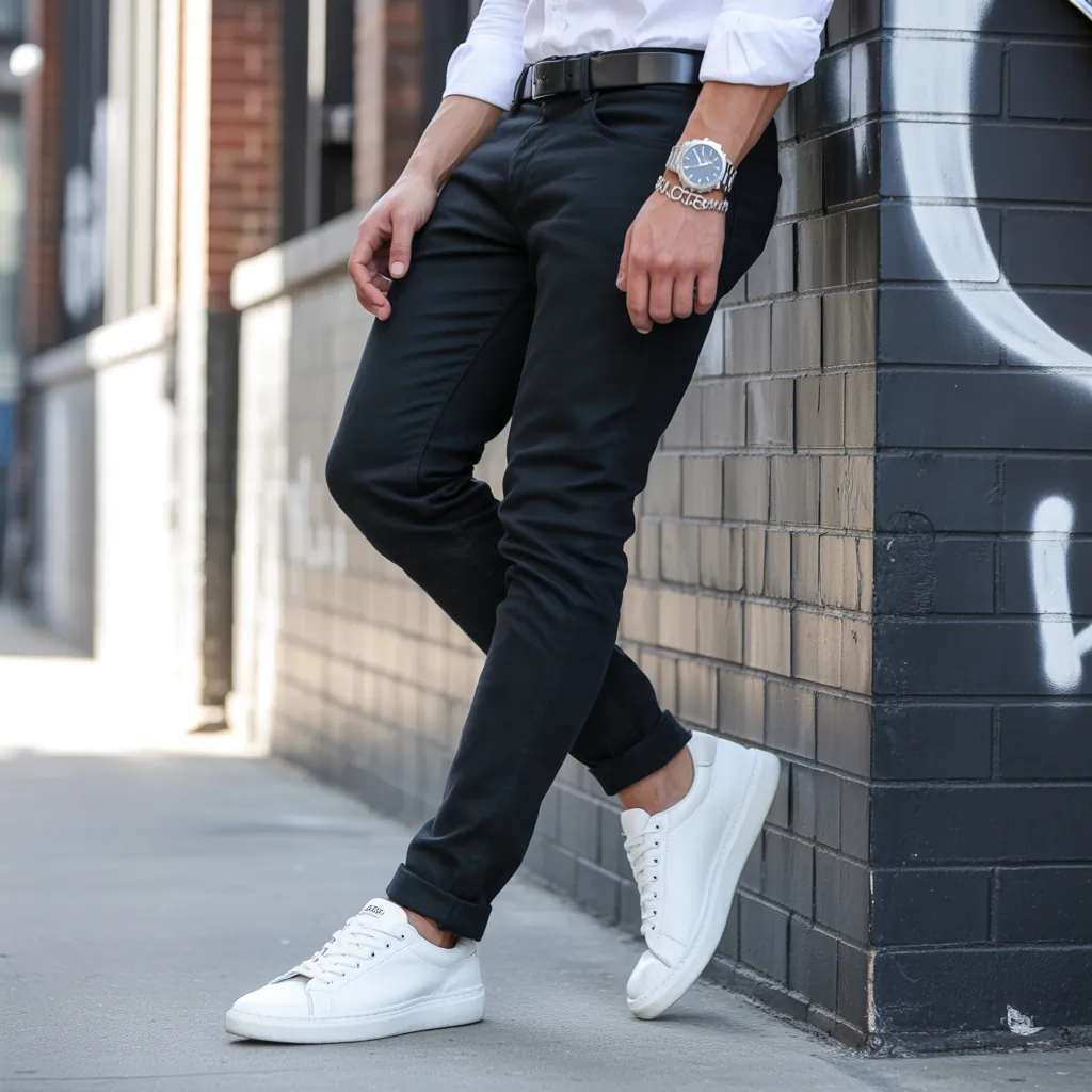 black jeans outfit mens