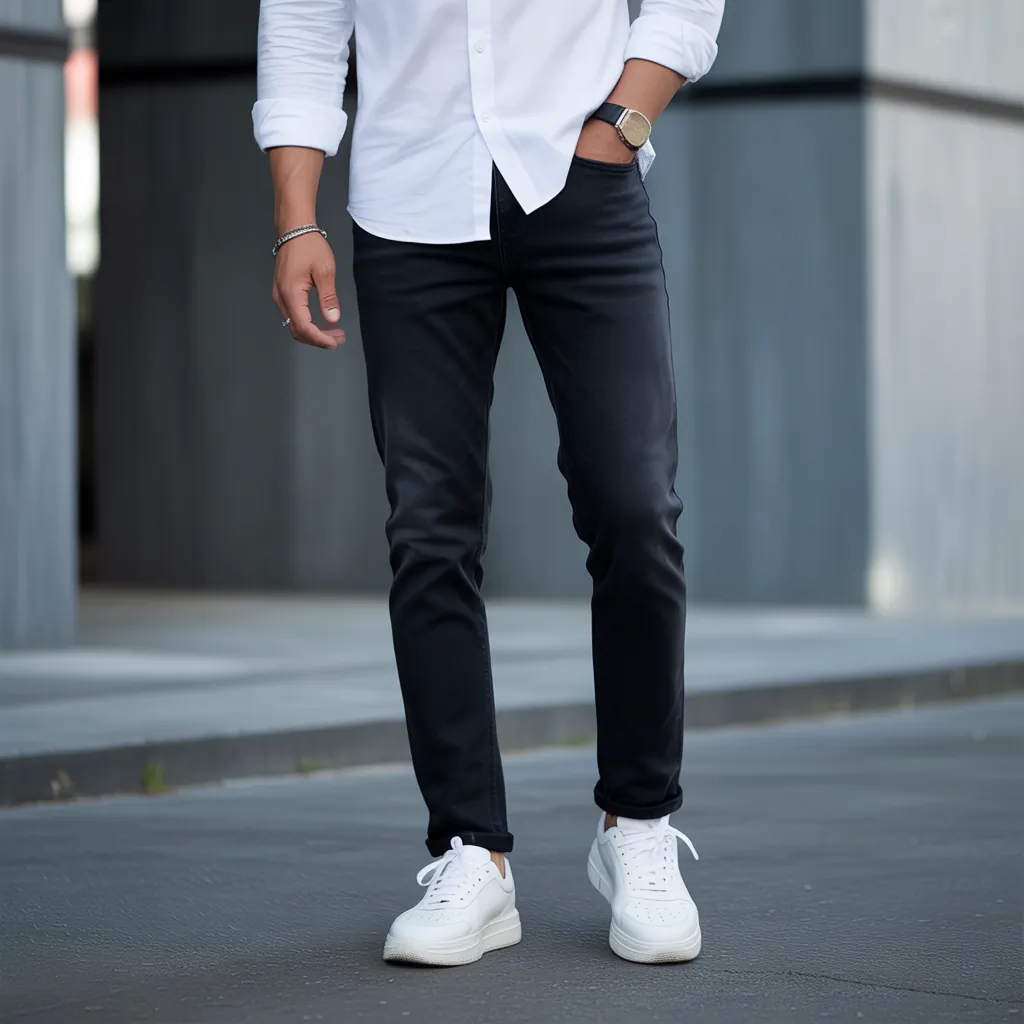 black jeans outfit mens