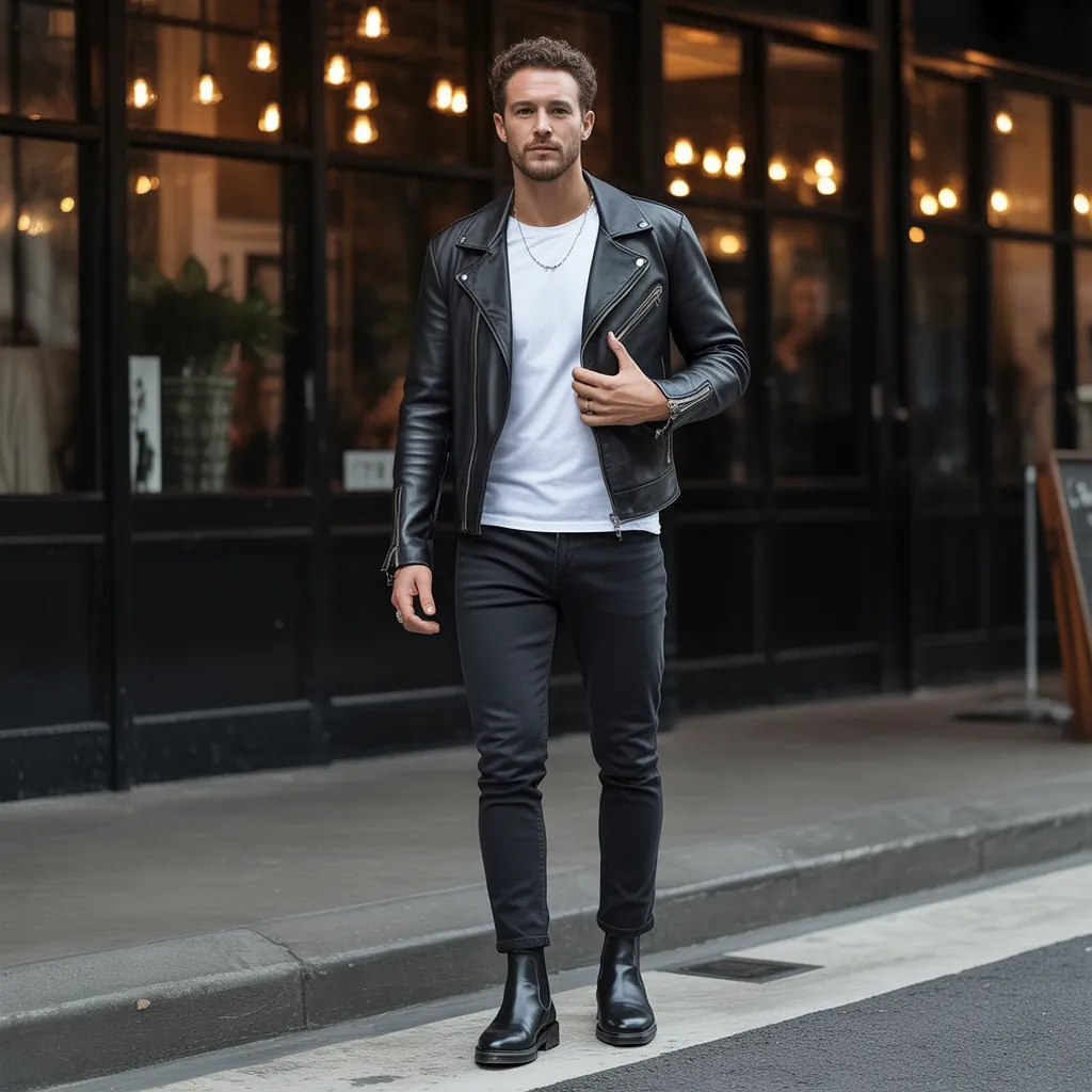 black jeans outfit mens