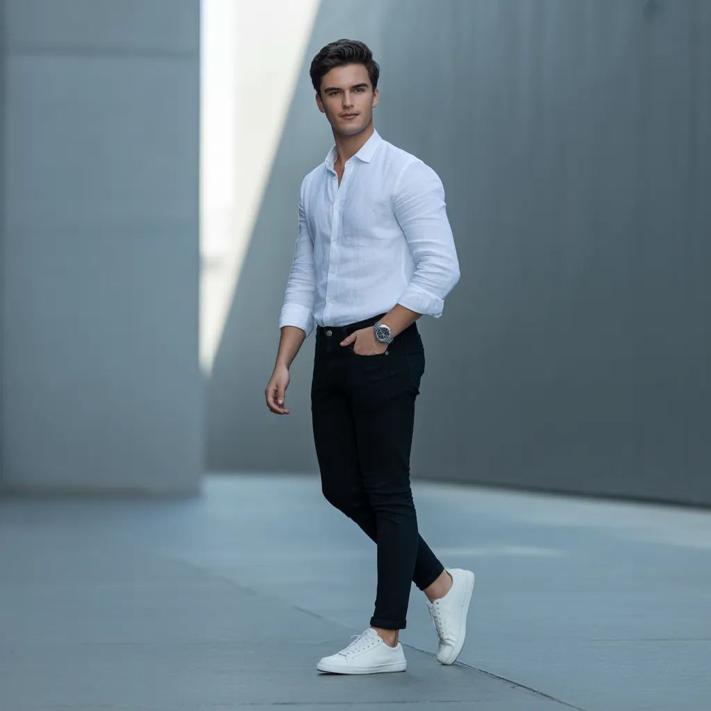 black jeans outfit mens