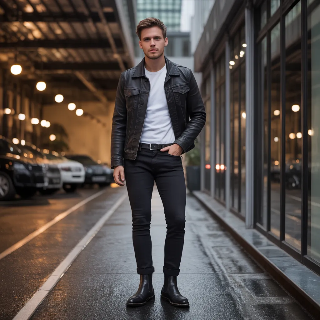 black jeans outfit mens