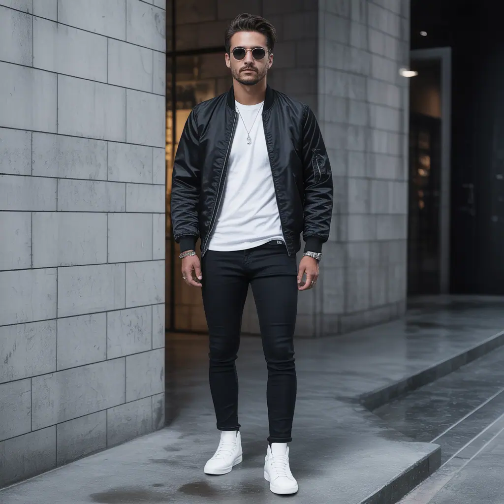 black jeans outfit mens