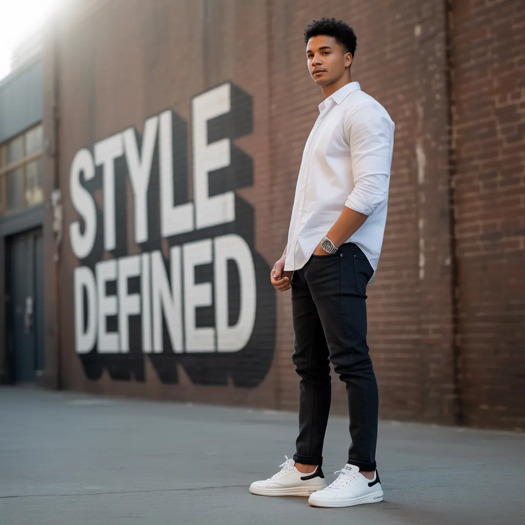 black jeans outfit mens