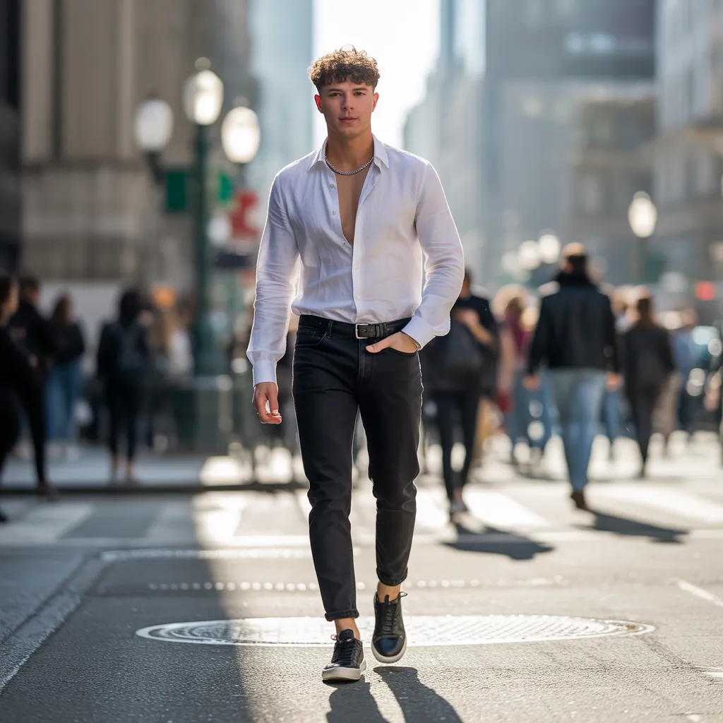 black jeans outfit mens