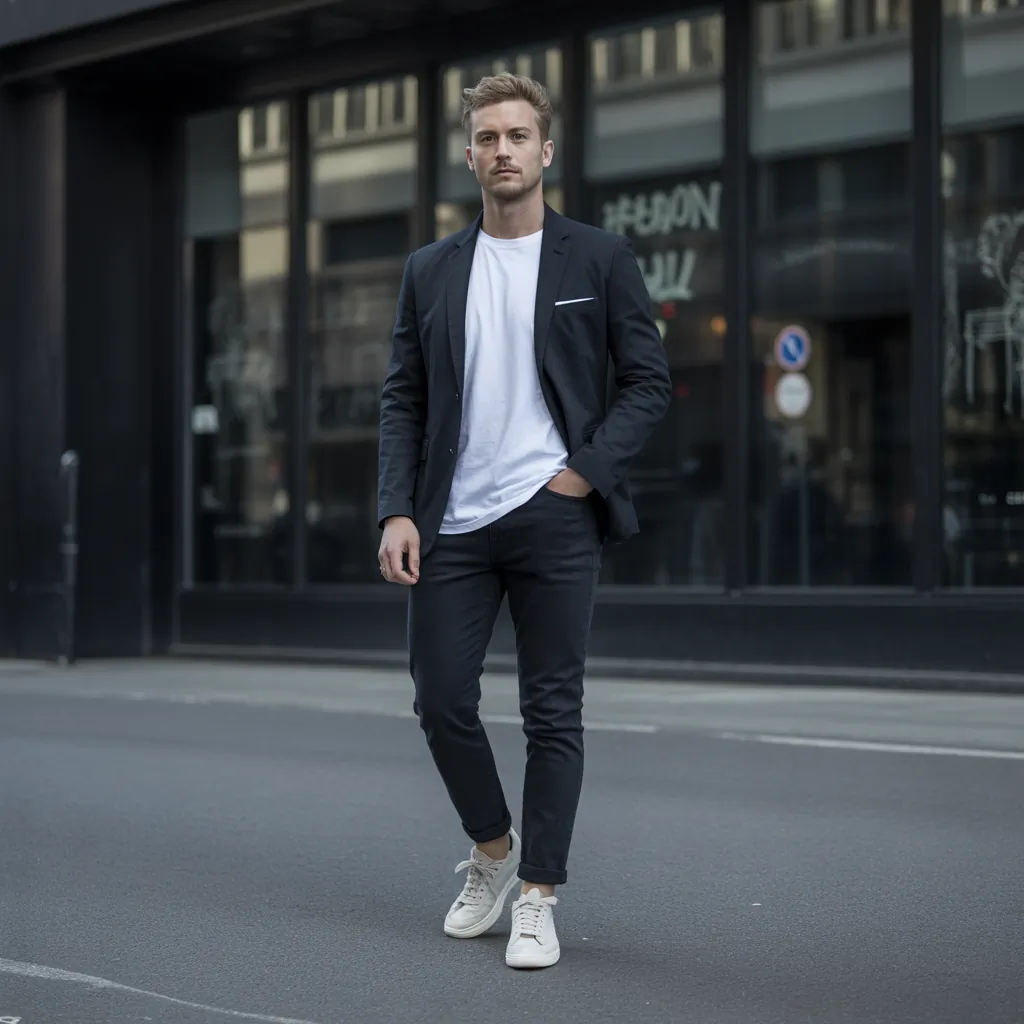 black jeans outfit mens