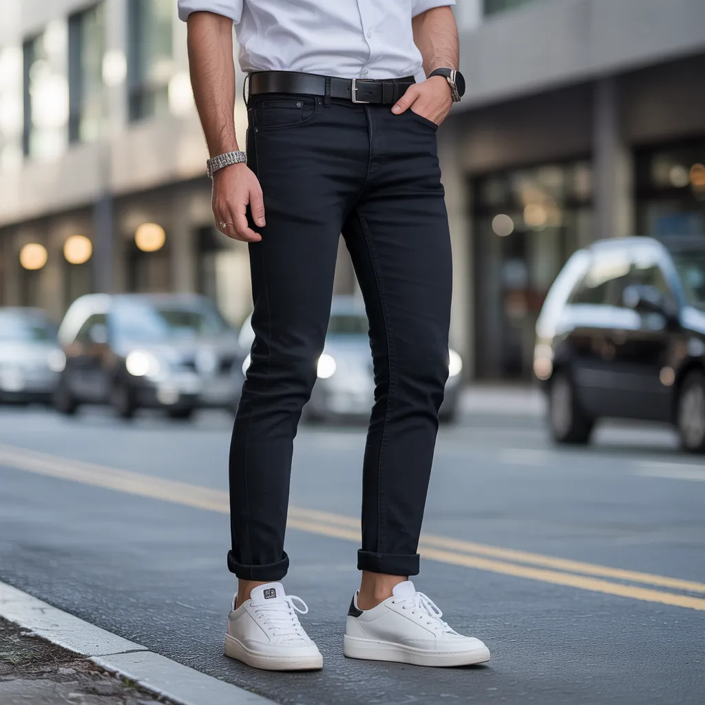 black jeans outfit mens