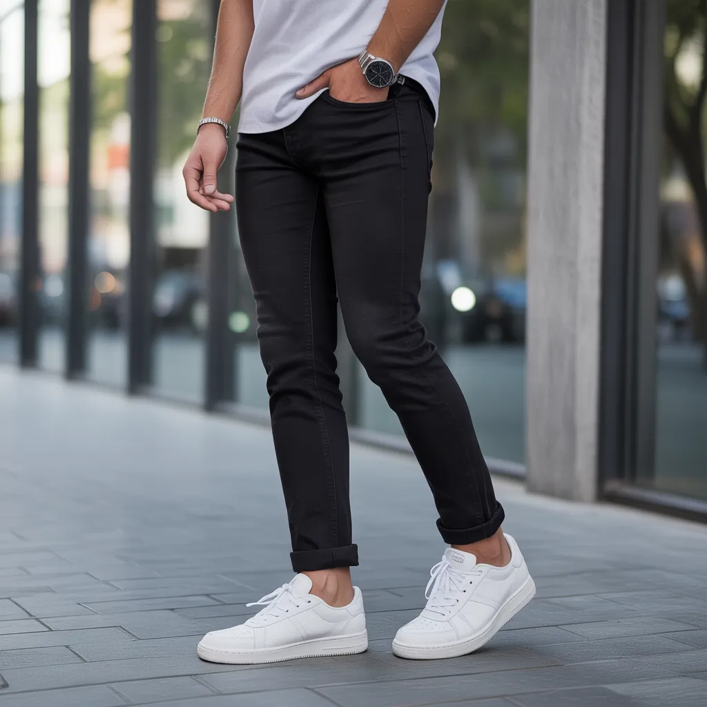 black jeans outfit mens