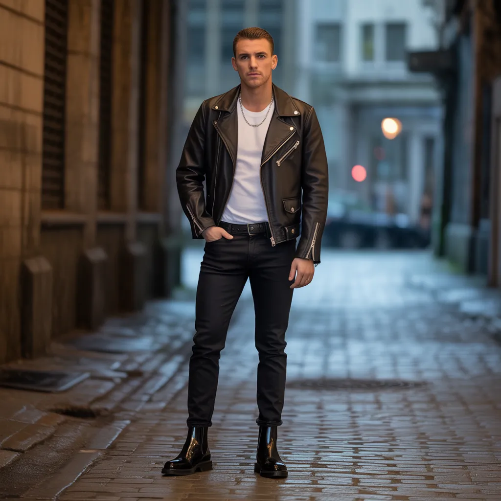 black jeans outfit mens