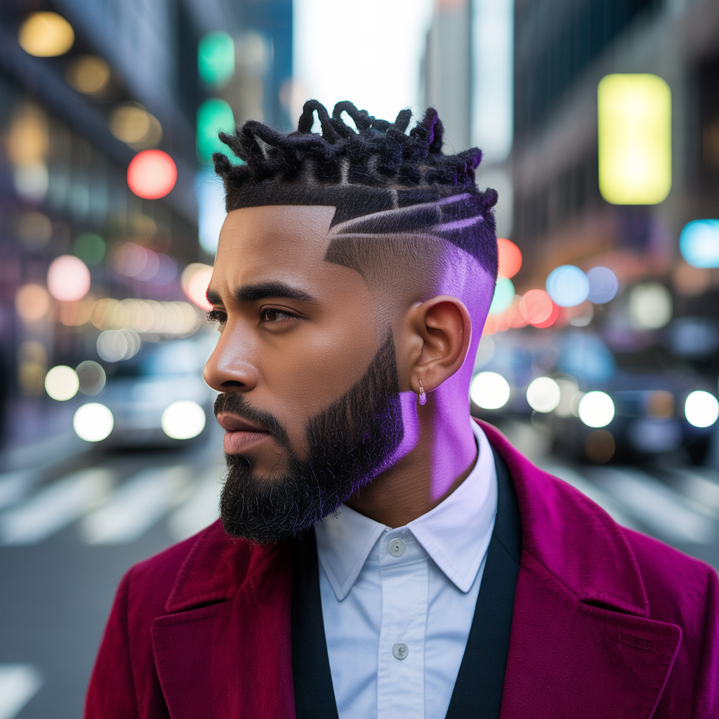 black mens fade
