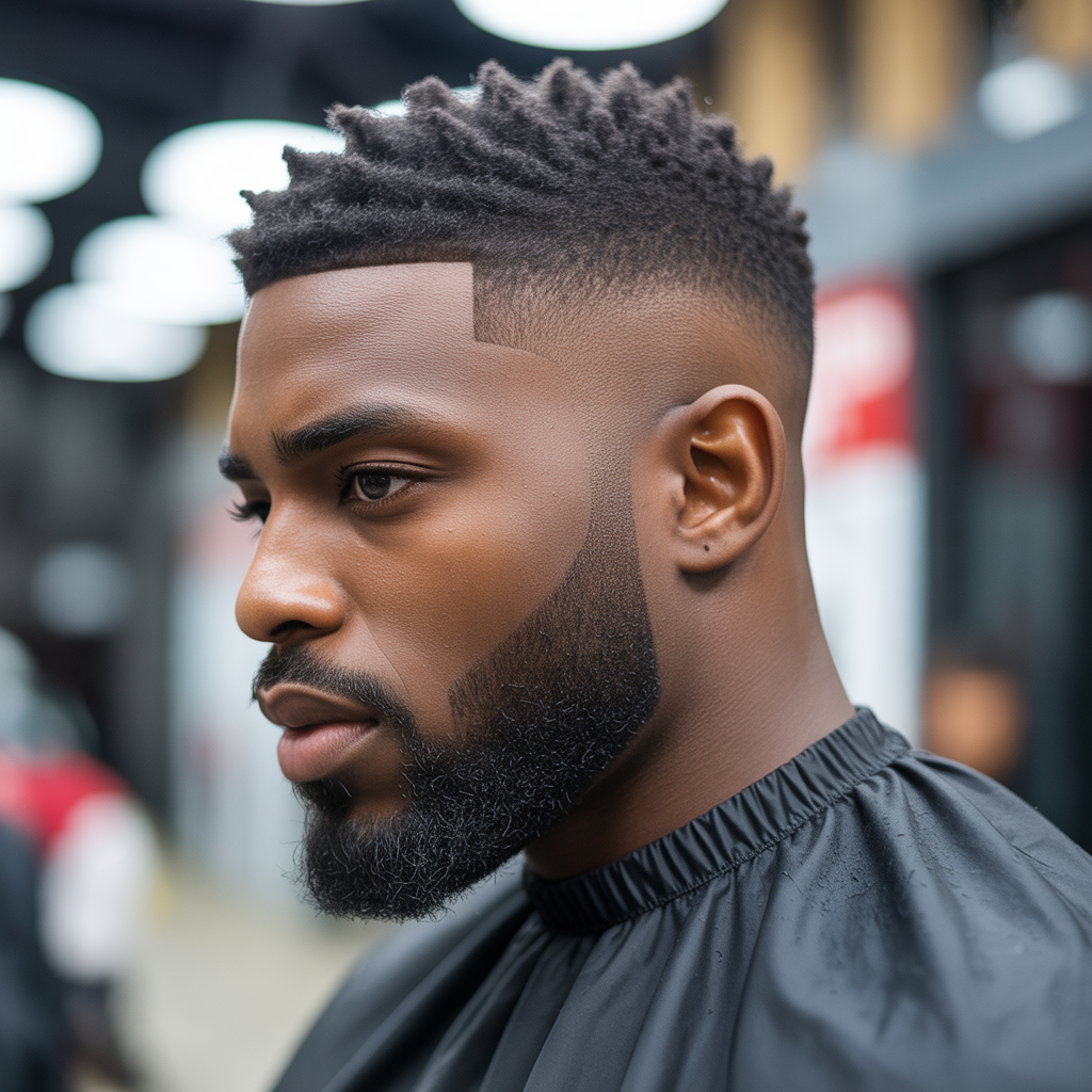 black mens fade