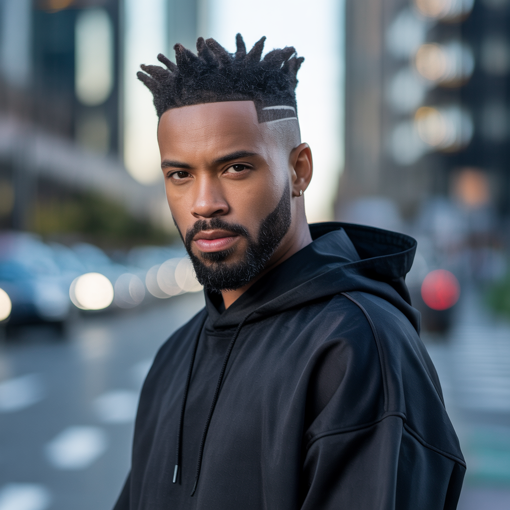black mens fade