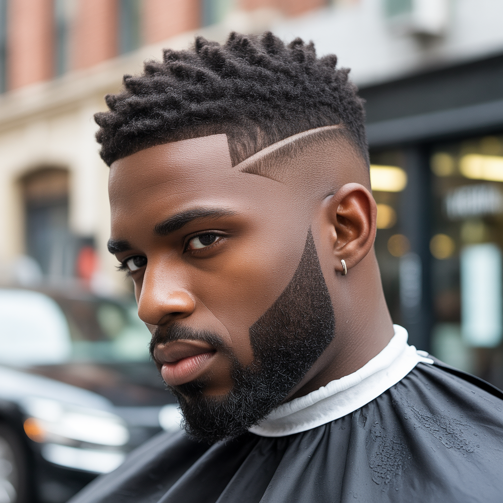 black mens fade
