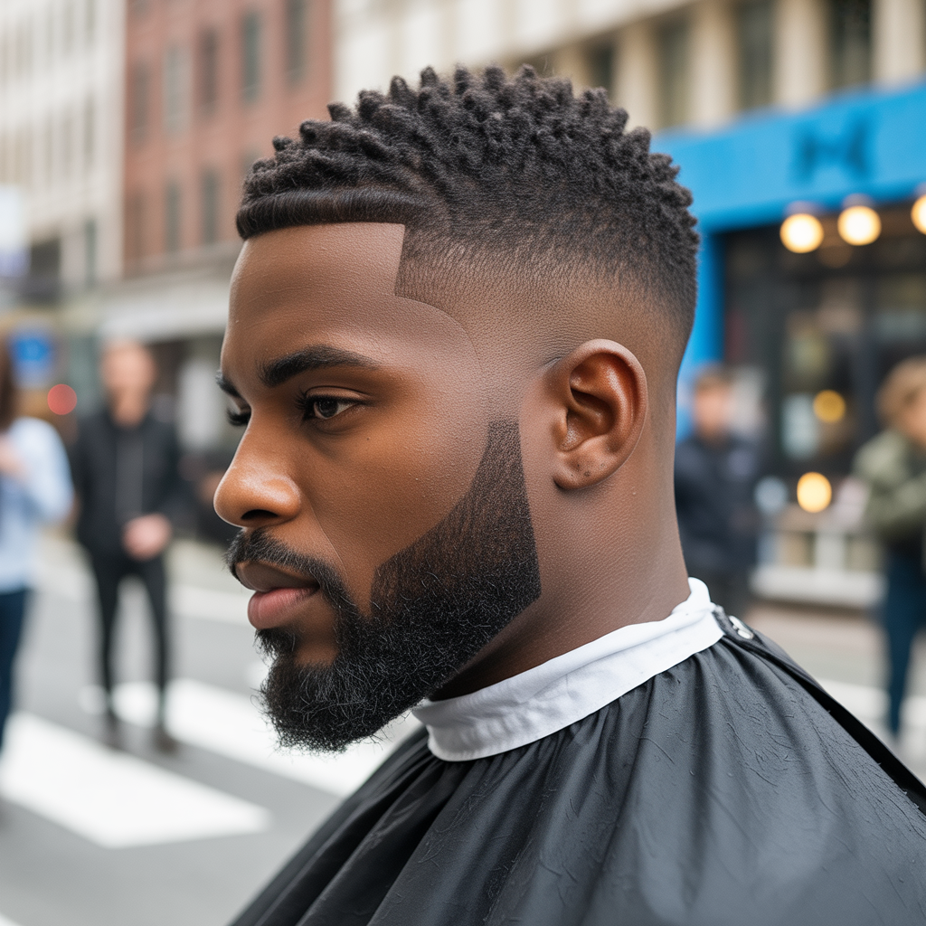 black mens fade