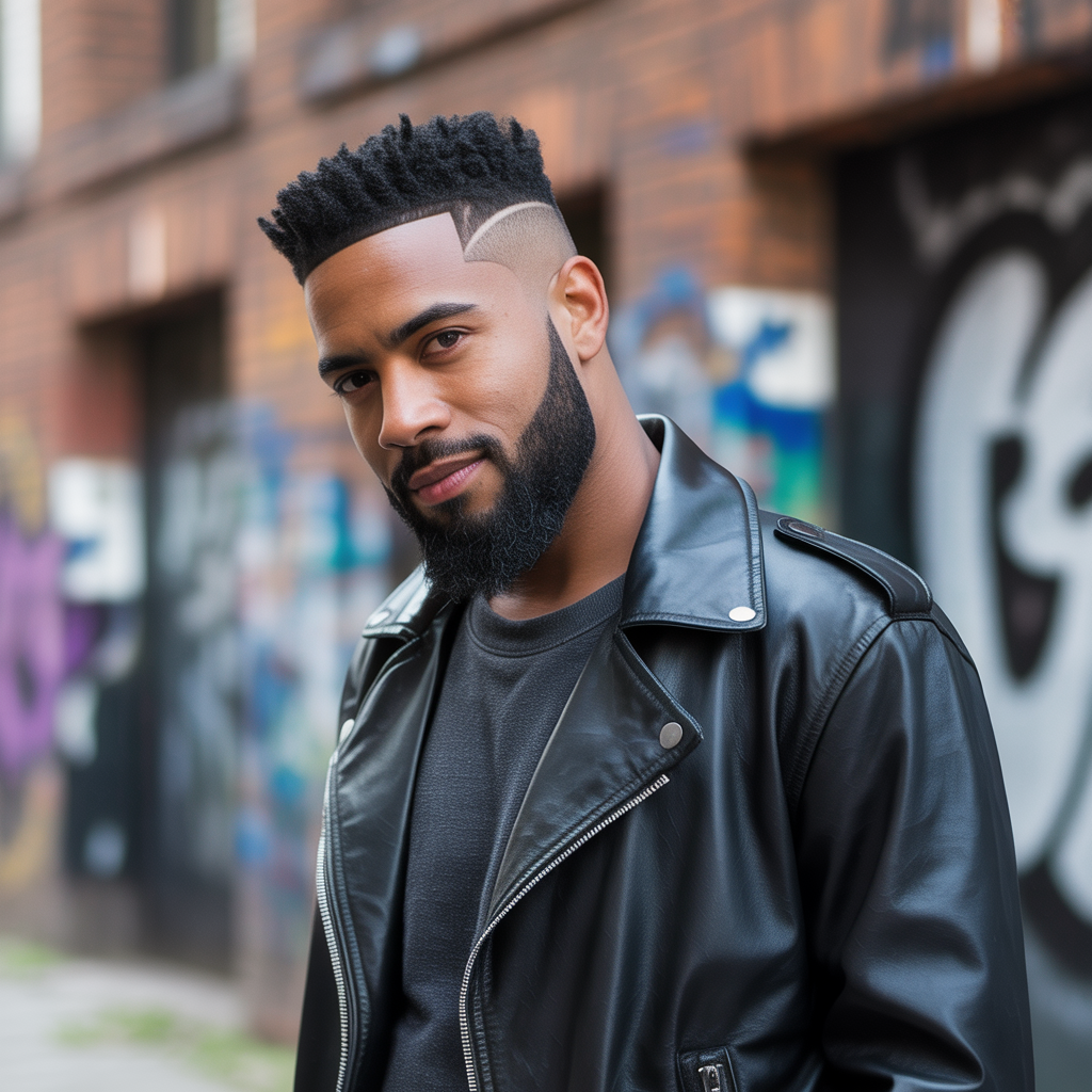 black mens fade