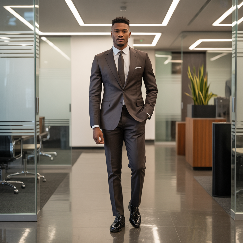 black mens office hair