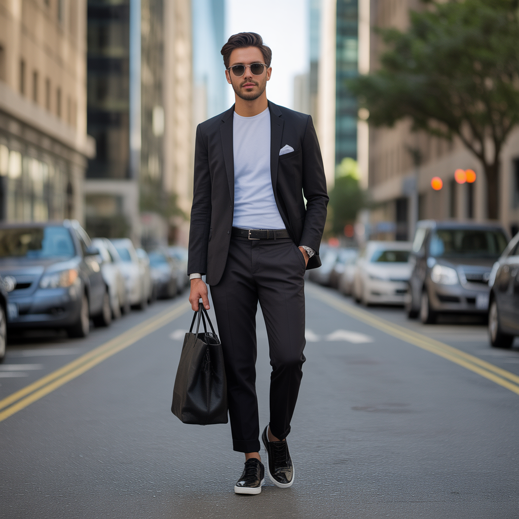 black sambas outfit