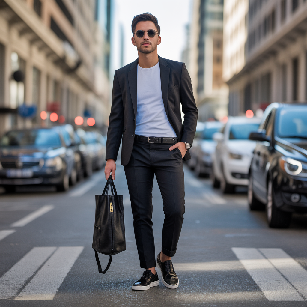 black sambas outfit