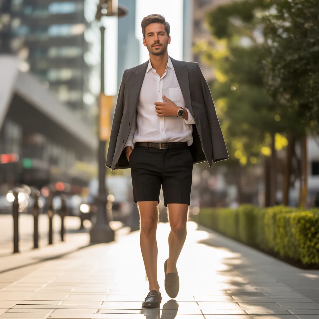 black shorts outfit men ideas