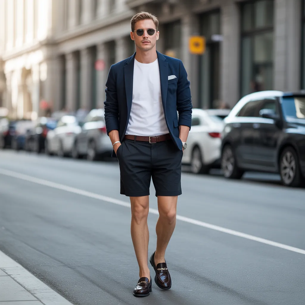 black shorts outfit men ideas