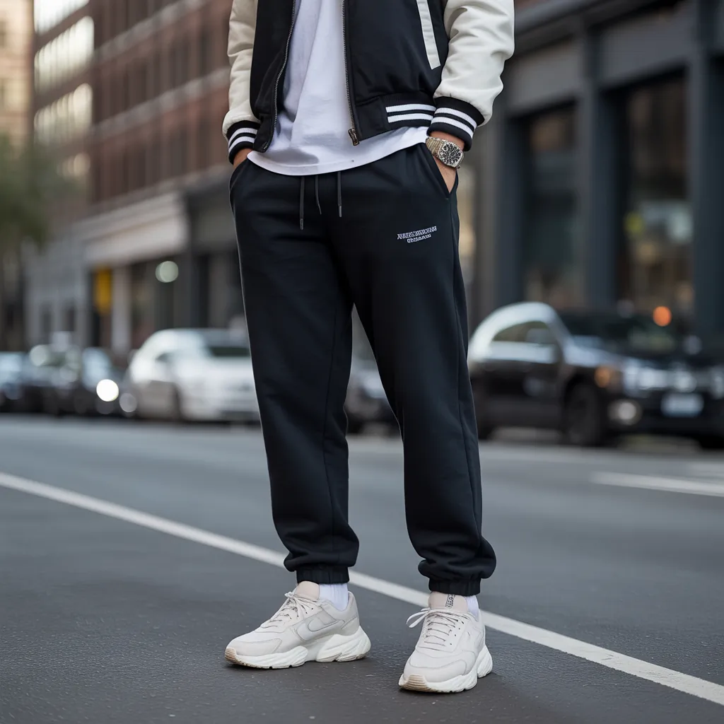black sweatpants outfit men