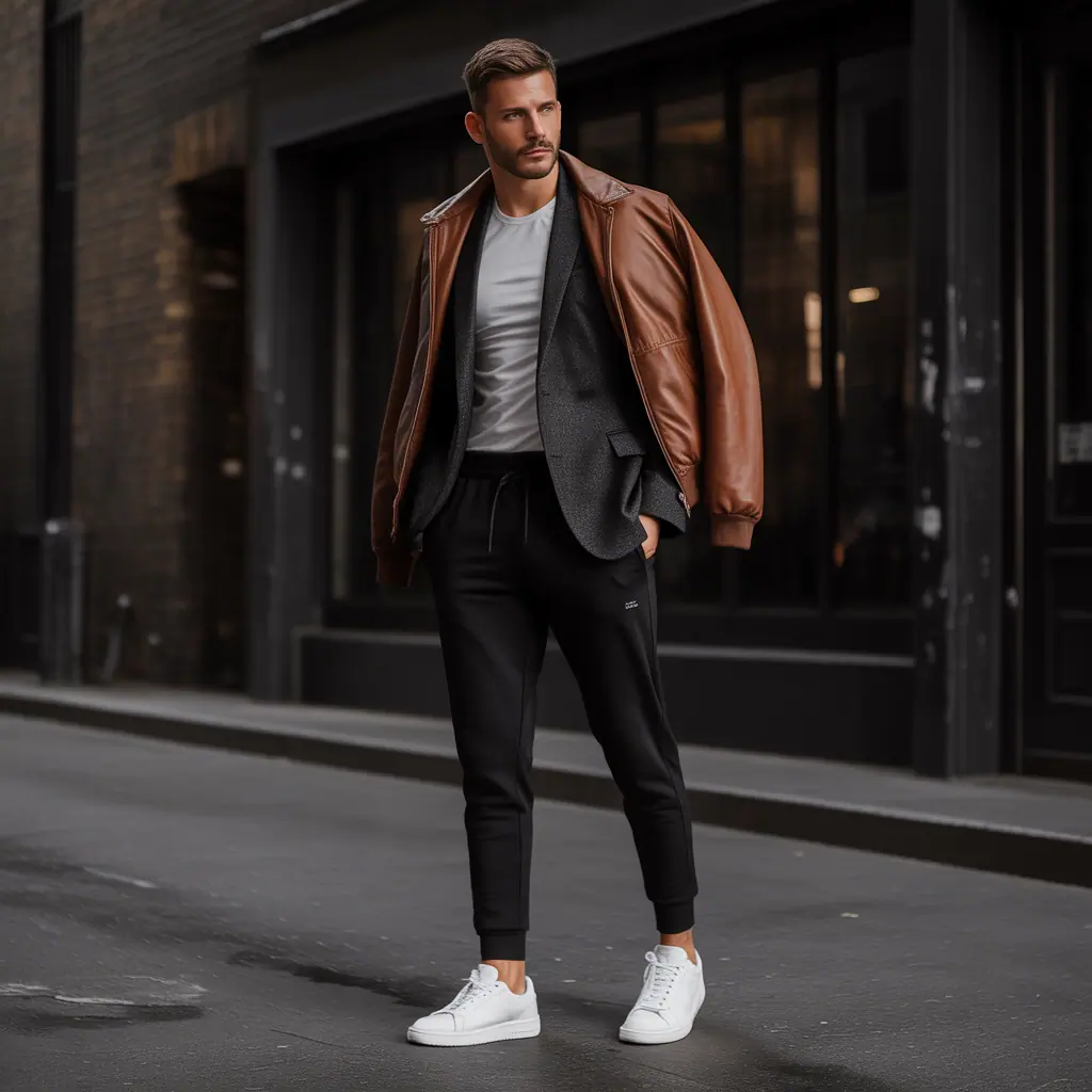 black sweatpants outfit men