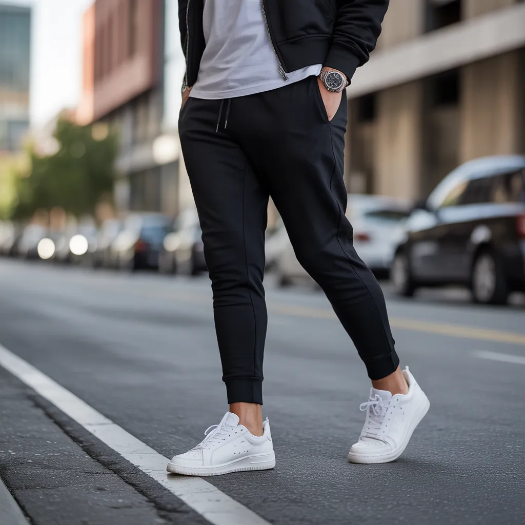 black sweatpants outfit men