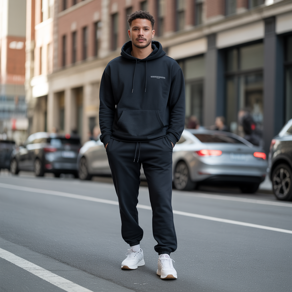 black sweatpants outfit men