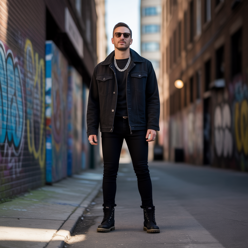 black timberland outfits men