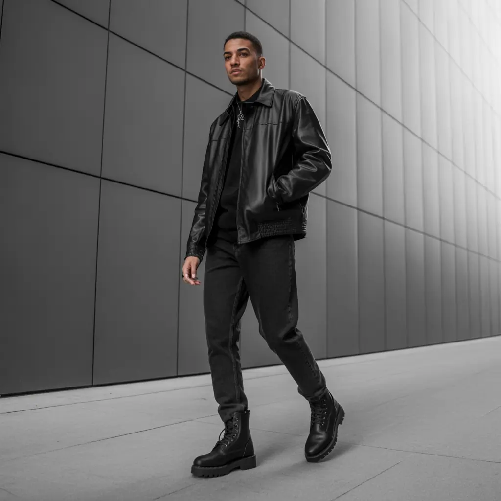 black timberland outfits men